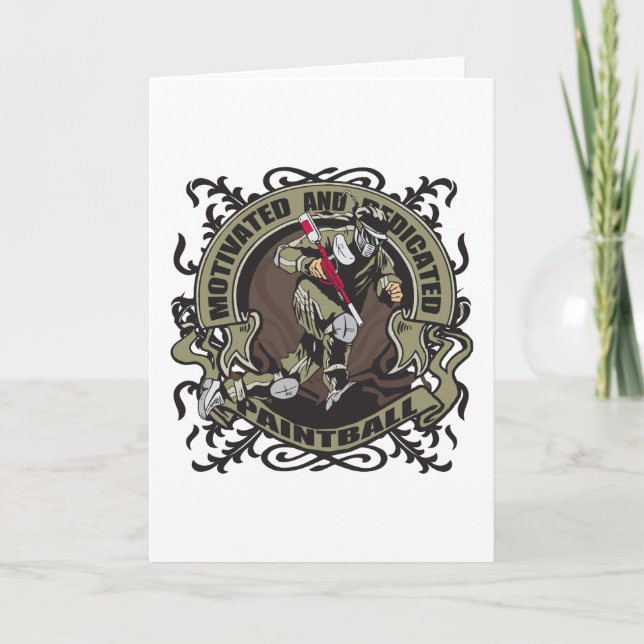 Motivierter Paintball Karte (Vorderseite)