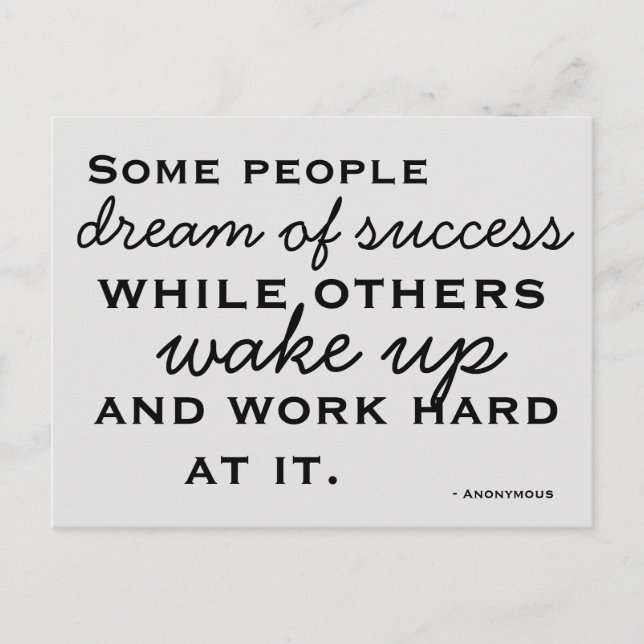 Motivierter und Inspirierter Postkartenerfolg Postkarte (Vorderseite)