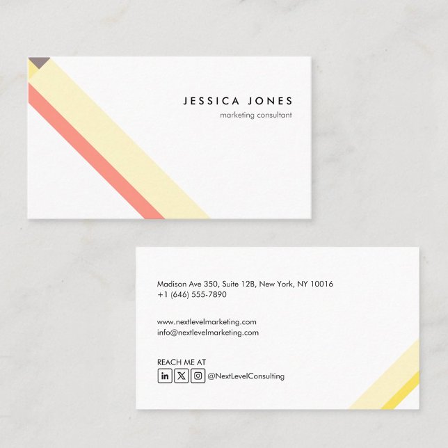 motivo geométrico minimalista moderno amarillo visitenkarte (Von Creator hochgeladen)