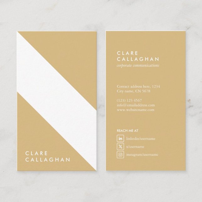 motivo geométrico minimalista moderno amarillo visitenkarte (Von Creator hochgeladen)