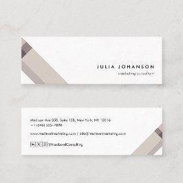 motivo geométrico minimalista moderno beige mini visitenkarte
