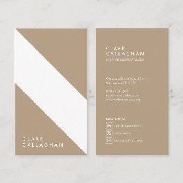 motivo geométrico minimalista moderno beige visitenkarte