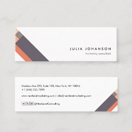 motivo geométrico minimalista moderno morado mini visitenkarte