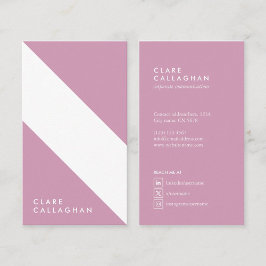 motivo geométrico minimalista moderno rosa visitenkarte