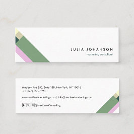 motivo geométrico minimalista moderno verde mini visitenkarte
