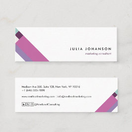 motivo geométrico minimalista moderno violeta mini visitenkarte