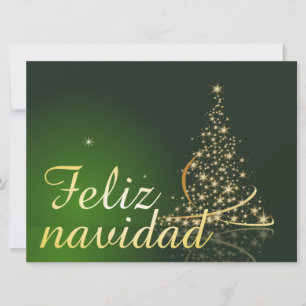 Motivo navideño verde con arbol de navidad