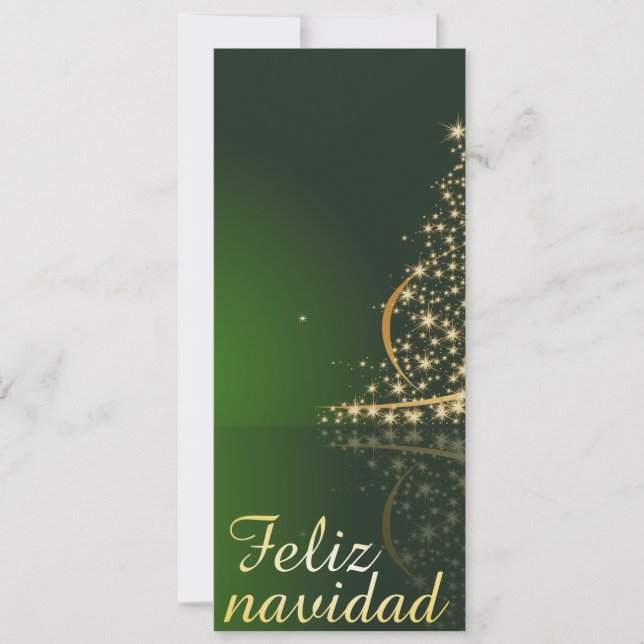Motivo navideño verde con arbol de navidad (Vorderseite)