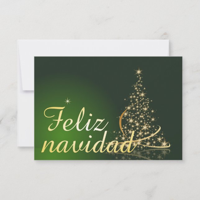 Motivo navideño verde con arbol de navidad (Vorderseite)