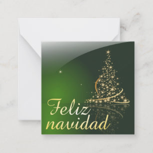 Motivo navideño verde con arbol de navidad V2,0 Mitteilungskarte
