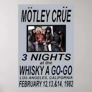 Motley Crue 1978 Club-Gig-Poster Druck 1 Poster