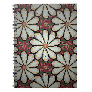 Motley Illustration. Kleine farbenfrohe Blume. Spr Notizblock