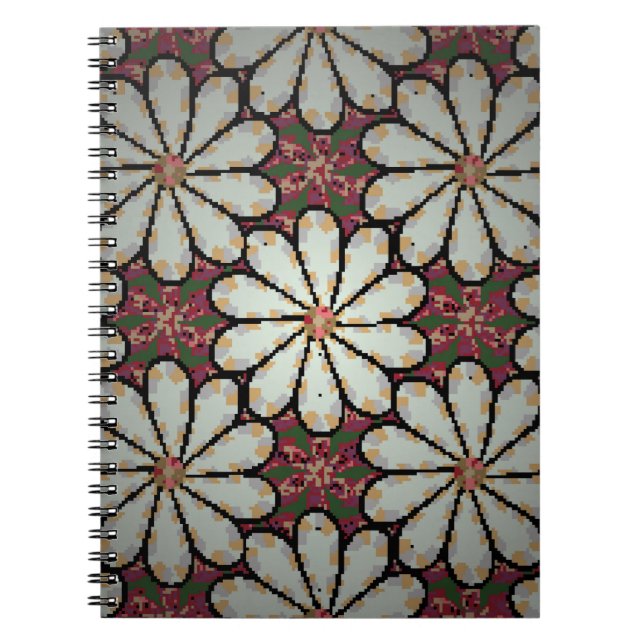 Motley Illustration. Kleine farbenfrohe Blume. Spr Notizblock (Vorderseite)