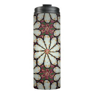 Motley Illustration. Kleine farbenfrohe Blume. Spr Thermosbecher