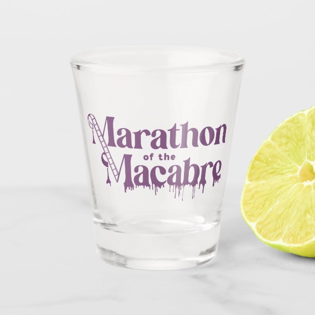 MOTM24 Shot Glass - Lila Schnapsglas (Vorderseite)