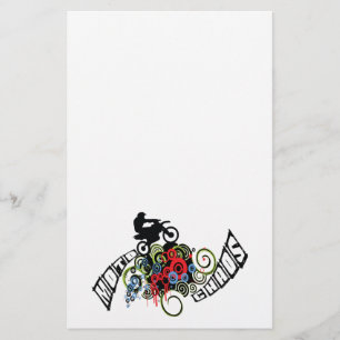 Moto Chaos-Schmutz-Fahrrad-Reiter Briefpapier