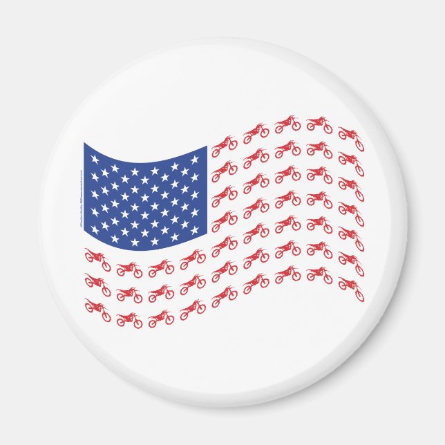 mOTO-cROSS-fLAG-wAVE Magnet (Vorne)
