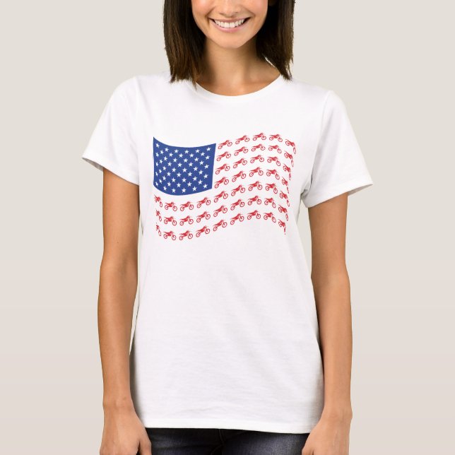 mOTO-cROSS-fLAG-wAVE T-Shirt (Vorderseite)