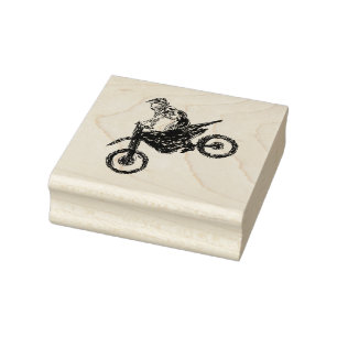 Moto Cross Gummistempel