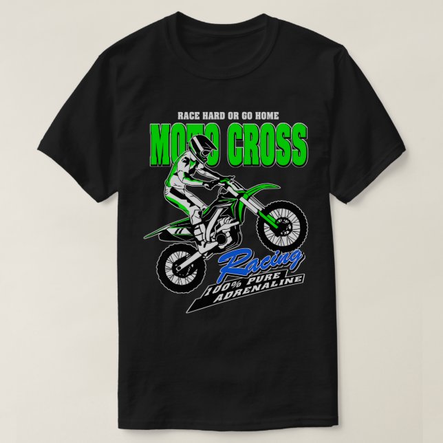 Moto Cross Supercross Enduro Motorrad Race Motoc T-Shirt (Design vorne)