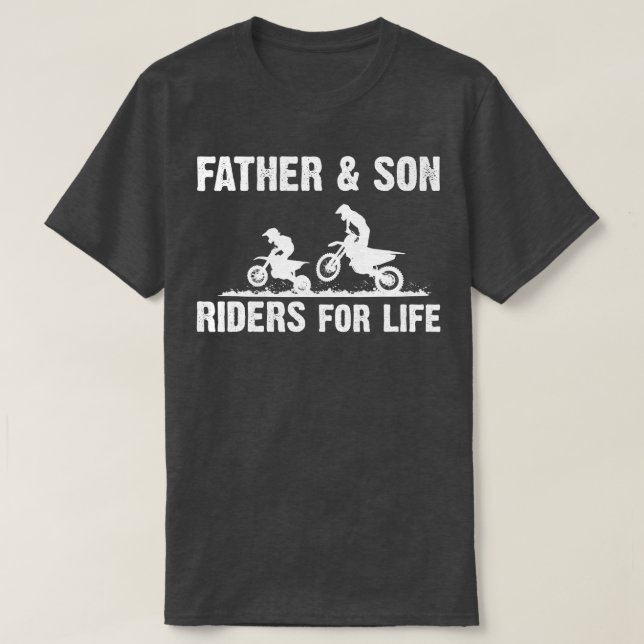 Moto Cross Vater und Sohn Dirt Biking Motorcross M T-Shirt (Design vorne)