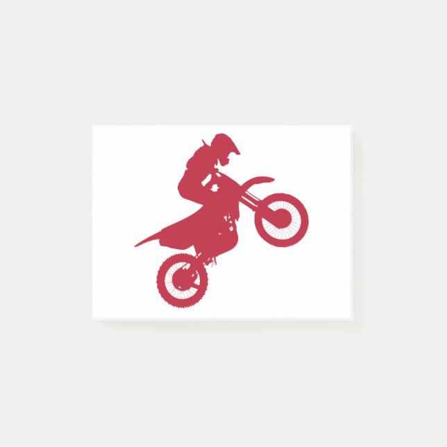 moto de motocross realizando acrobacias post-it klebezettel (Vorderseite)