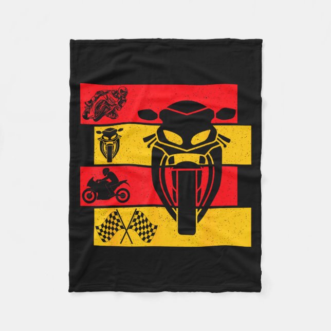 Moto Gp Motorcycle Gp Racing Motorcycles Biker Boy Fleecedecke (Vorderseite)