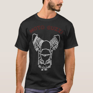 MOTO GUZZI GRAFISCHER MOTOR, der SCHWARZEN T-Shirt