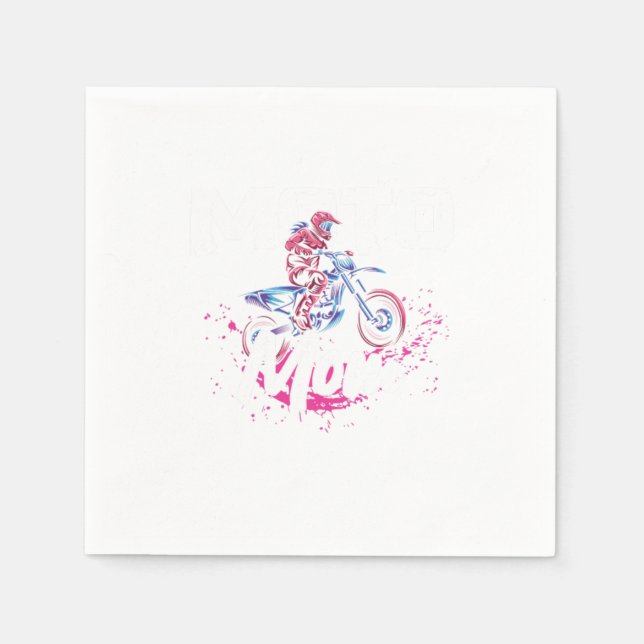 Moto Mama Motocross Motorrad-Geschenk Serviette (Vorderseite)