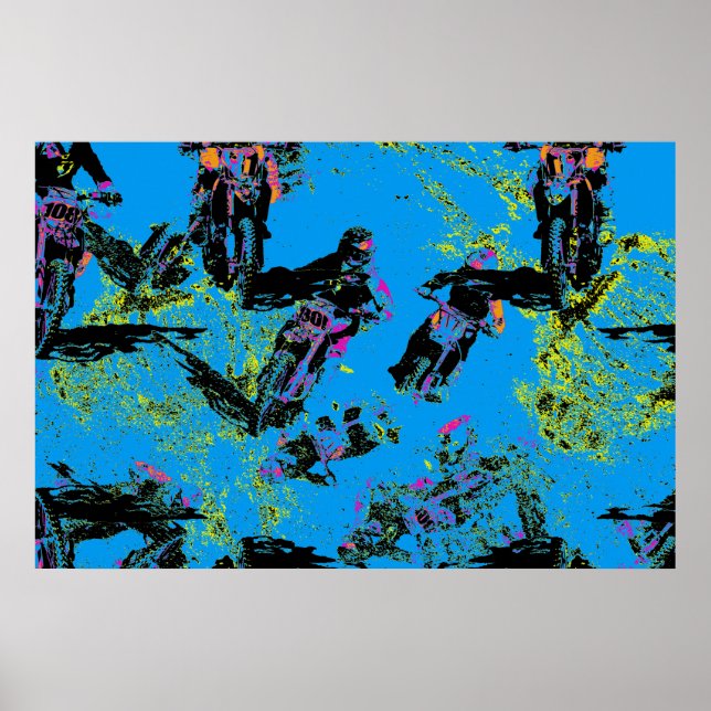 Moto-Mischen - Motocross-Renner Poster (Vorne)