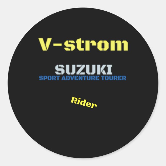 Moto V-Strom Runder Aufkleber (Vorderseite)