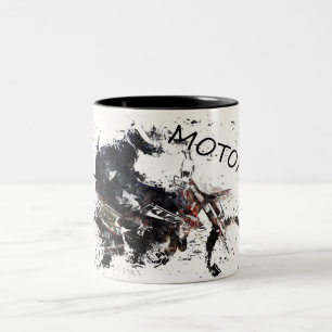 Moto-x-Race Zweifarbige Tasse