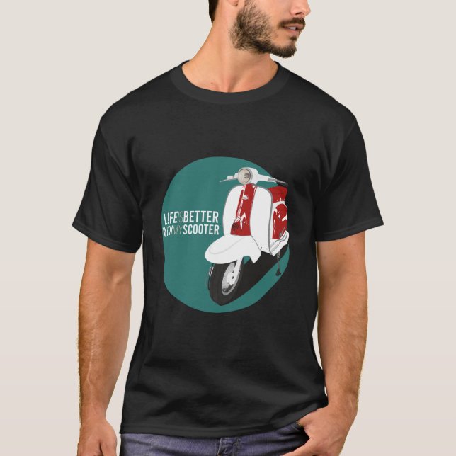 motocicleta con letlife ist besser mit meiner scoo T-Shirt (Vorderseite)