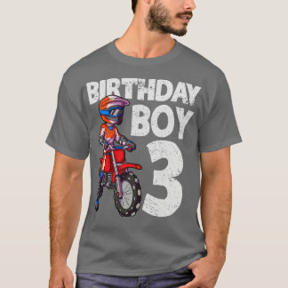 Motocross 3. Geburtstag Kinder MX 3 Jahre alter Di T-Shirt