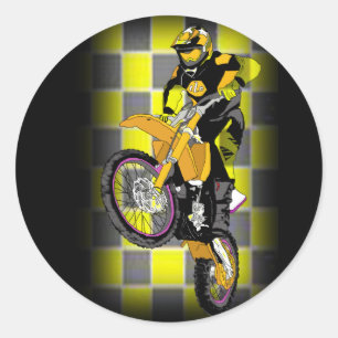 Motocross 407 runder aufkleber