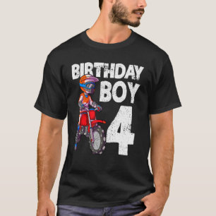 Motocross 4. Geburtstag Kinder x 4 Jahre alt Dirt  T-Shirt