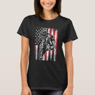 Motocross 4. Juli Coole Schmutz-Bike-amerikanische T-Shirt