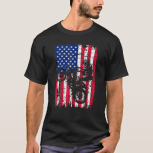 Motocross 4. Juli Coole Schmutz-Bike-amerikanische T-Shirt