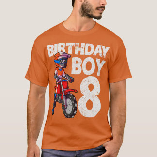 Motocross 8. Geburtstag Kinder MX 8 Jahre alter Di T-Shirt