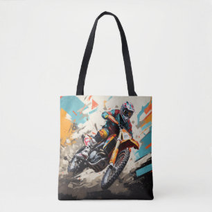 Motocross Action Sport Malerei Abstrakte Art Deco