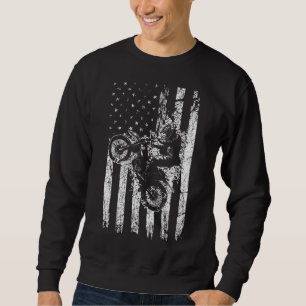 Motocross am 4. Juli Cooles Dirt Bike American Fla Sweatshirt