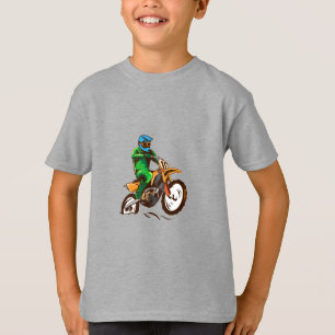 Motocross American Flag Dirt Bike Baby T - Shirt