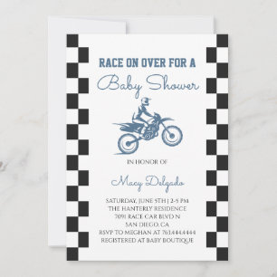 Motocross-Baby-Party Einladung