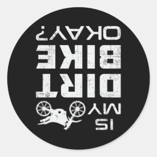 Motocross Biker Dirt Bike Motorrad Funny Gift Runder Aufkleber