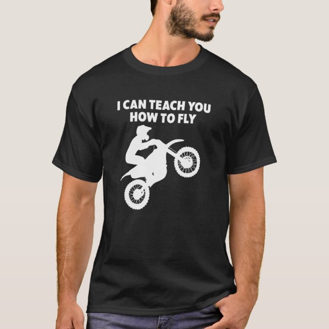 Motocross Biker Dirt Bike Motorrad Unterricht T-Shirt (Vorderseite)