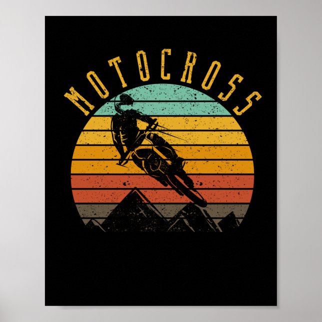 Motocross Biker Dirt Bike Rider Enduro Biker Poster (Vorne)