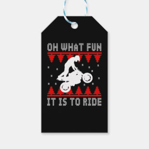 Motocross Biker Ugly Christmas Motorrad Geschenk Geschenkanhänger