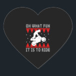 Motocross Biker Ugly Christmas Motorrad Geschenk Herz-Aufkleber<br><div class="desc">Motocross Biker Ugly Christmas Motorrad Geschenk</div>