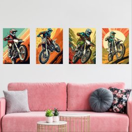 Motocross Bilderwand Sets