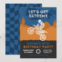 Motocross Birthday Einladung | Einladung von Dirt 